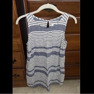 Old Navy Blue and White Striped Tank Style Dress